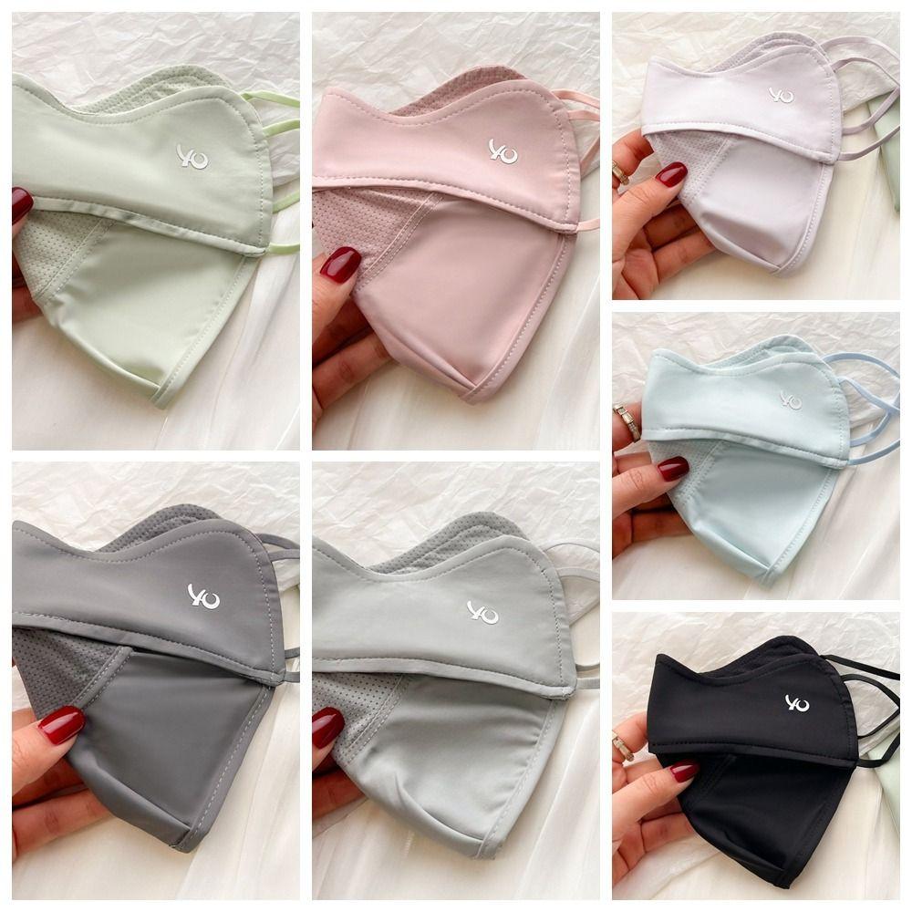 Солнцезащитный шарф для лица Ice Silk Mask Летняя маска Gini для лица Дышащая маска для лица для верховой езды