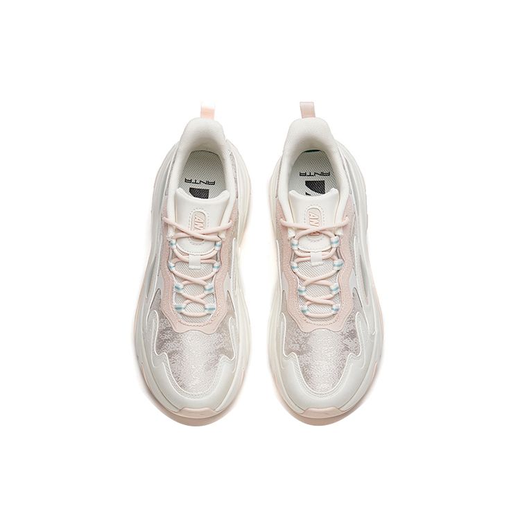 Anta Bunny 4.0 Comfortable Sports Casual Low-Top Running Shoes Women Sneaker White Pink 122218885-1