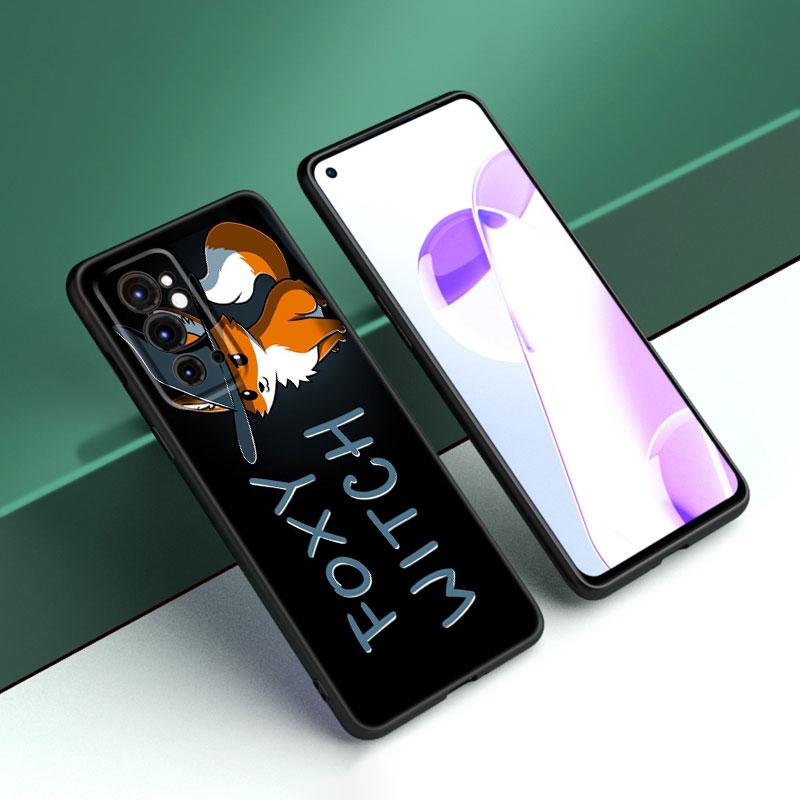 Чехол для телефона с милым мультяшным животным лисой для OnePlus 7T 8T 9RT 10R Pro 6T Nord 2T CE2 N10 N20 N100 N200 ACE 5G, мягкий черный чехол из ТПУ