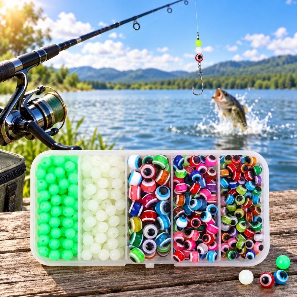 with Luminous Fishing Beads 5mm 6mm 8mm Fishing Line Bead Fish Eye Beads Saltwater Fishing