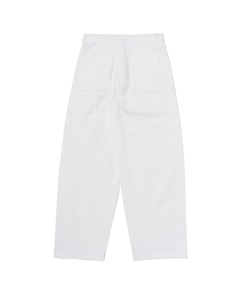 CARGOBROS FOR WOMAN Curved Stitch Bio Cotton Pants (Ivory)
