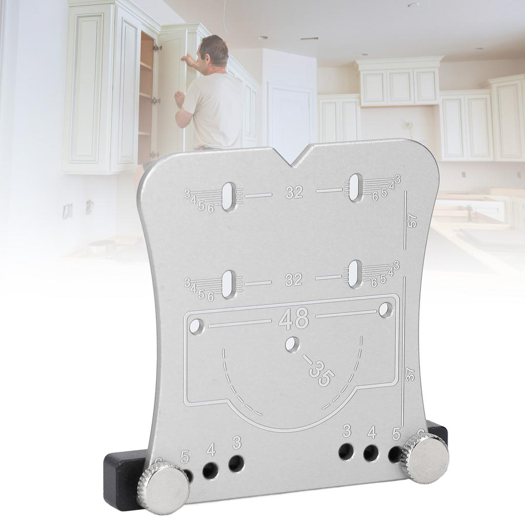 35mm Hinge Hole Opener Aluminum Alloy Quick Positioning Hinge Drilling   Locator and Drill Bit Set
