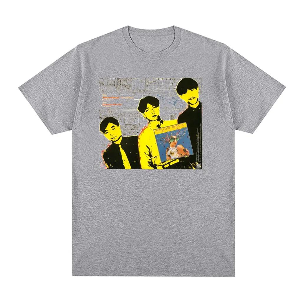 YMO Yellow Magic Orchestra Vintage T-shirt Japan Electronic Music Streetwear Cotton T shirt New Tee Tshirt Tops Unisex