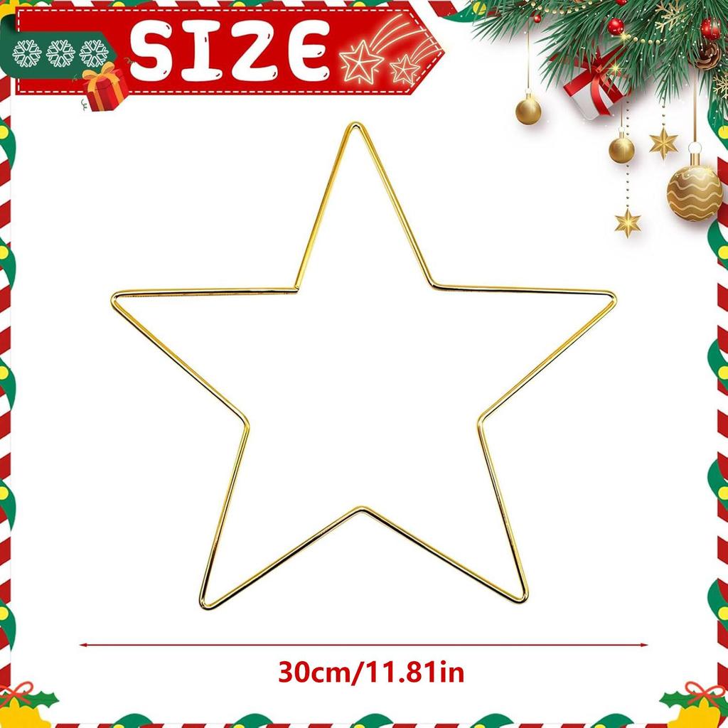 Металлический каркас для венка 6 штук форма звезды декоративная форма пентаграмма кольца макраме форма для поделок Рождество свадьба Хэллоуин