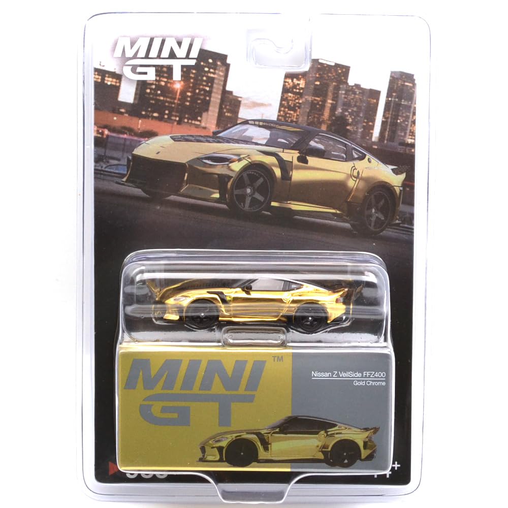 MINI GT Масштаб 1:64 MiJo TOYS - NISSAN Z VEILSIDE FFZ400 (ЗОЛОТО ХРОМ) MGT00985-BL