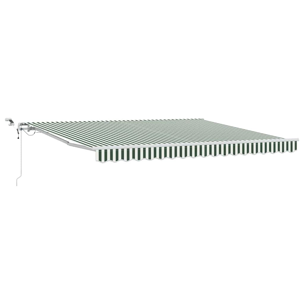 Awning Fabric Green and White 400 x 300 cm Polyester