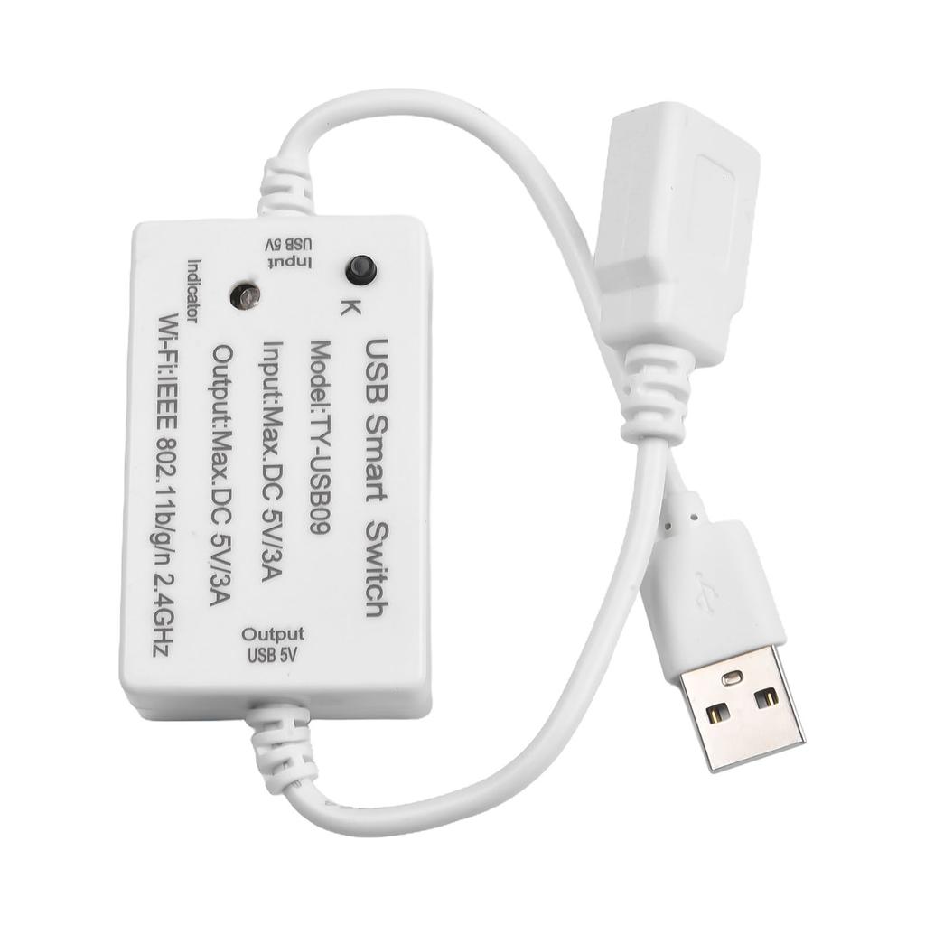 Удобное управление устройством USB-умный переключатель Умный автоматический выключатель Выход DV 5V/3A Пластиковый материал Совместим с USB-устройствами