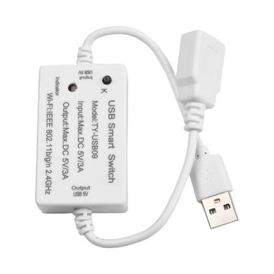 Удобное управление устройством USB-умный переключатель Умный автоматический выключатель Выход DV 5V/3A Пластиковый материал Совместим с USB-устройствами
