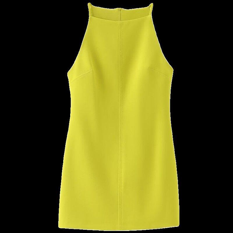 Fashion Summer New Fashion Minimalist Small Hanging Collar Short Strap Dress Female 3267484 127