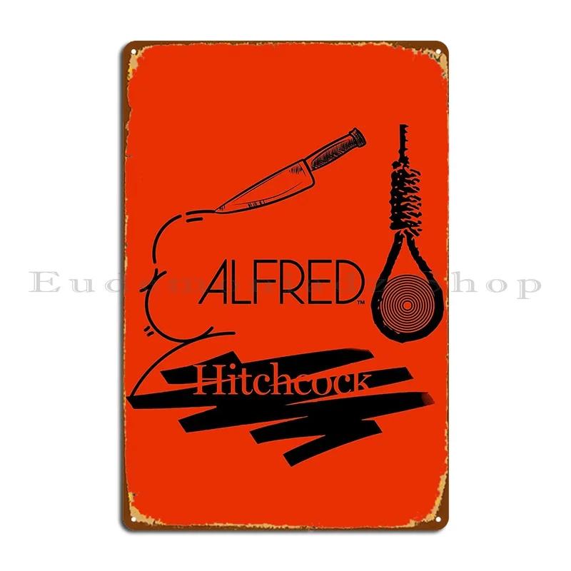 Alfred Hitchcock Orange Version Albix Metal Signs Decoration Home Cinema Design Cave Tin Sign Poster