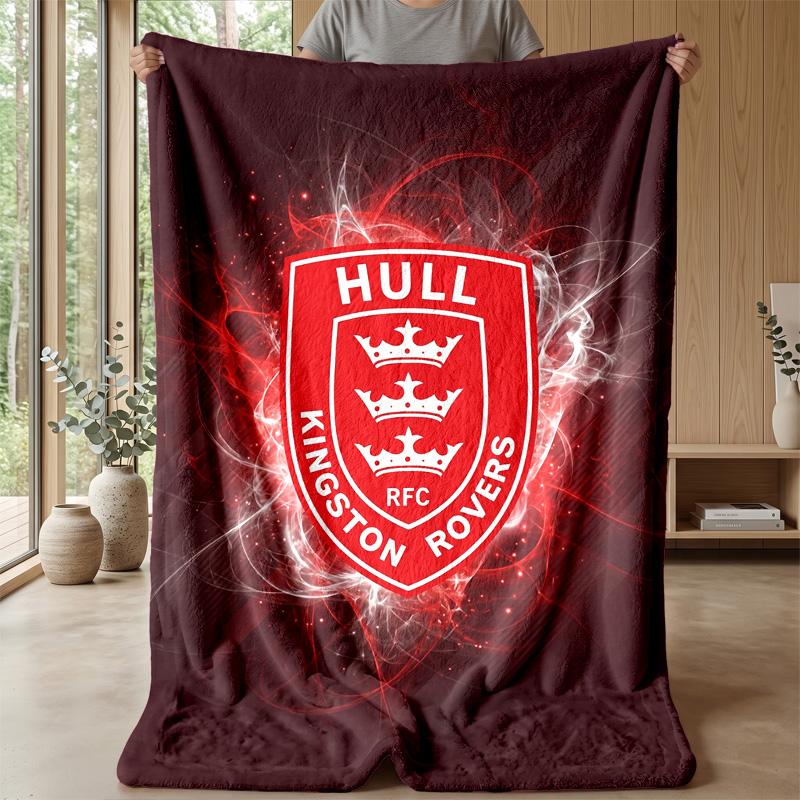 Hull KR Flannel Fleece Blanket Cozy Warm Throw Blanket For Couch Bed Travel All Season Use