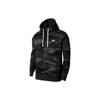 Camo Logo Print Zip-Up Hooded Sweatshirt Men Tops Black BV3625-021