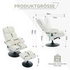023 Recliner with Reclining Function and 5-Point Massage, TV Armchair with Electric Heating Function and Stool, 360 degrees Rotatable