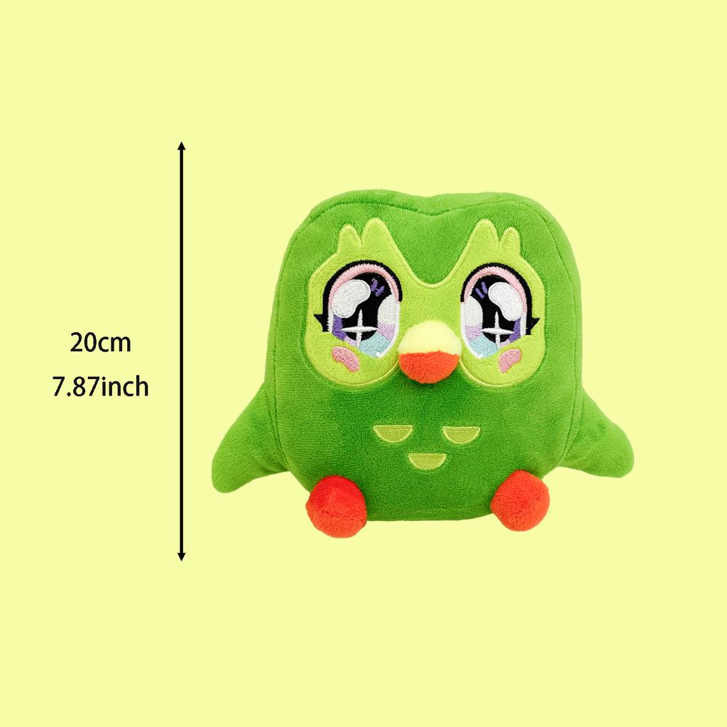 Kawaii Green Owl Plush Toys Cute BuffDuo Stuffed Dolls Animals Scarf Bear Stuffed Toy Room Cushion Birthday Gifts