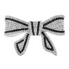 New Arrival Black White Full Rhinestone Bowknot Broocohes For Women Wedding Party Office Brooch Pins Jewelry Gifts