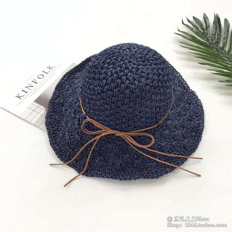 Шляпа от солнца женская складная летняя шляпа от солнца с большими полями гофрированная соломенная шляпа солнцезащитная пляжная шляпа бант дышащая прохладная шляпа