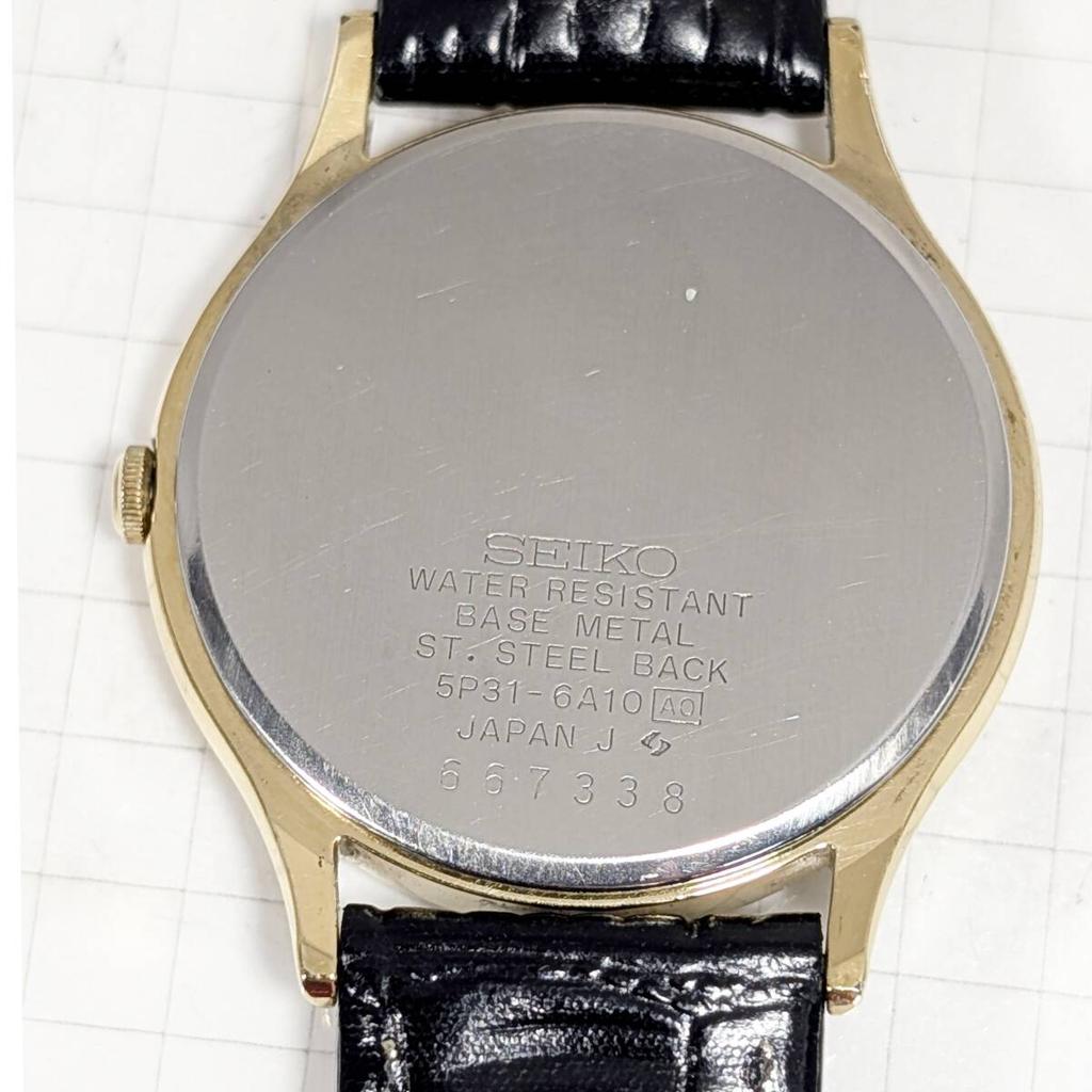 SEIKO Кварцевые Мужские Часы на Батарейке с Ремешком, Замененные, Состояние, V-95