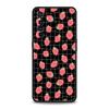 Мягкий ТПУ Чехол для телефона Realme 11 10 9 Pro Plus GT2 GT3 GT5 C21 C25 C35 C53 C55 C67 Pro 5G Милая Клубника и Мелкий Цветочный Розовый