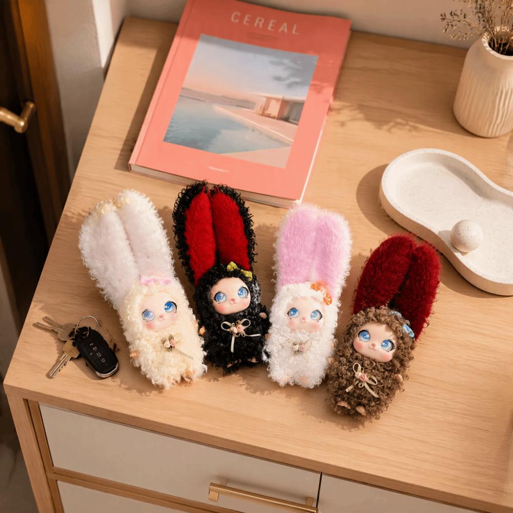Long Ear Rabbit Plush Toy Bag Hanging Charms Rabbit Plush Keychain Bunny Plush Doll Gift