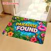 1pc, 2D Flat Printing Tropical Pool Party Entrance Doormat, Non-Slip Machine Washable Easy-to-Clean Polyester Mat, Suitable for Home and Outdoor Decor