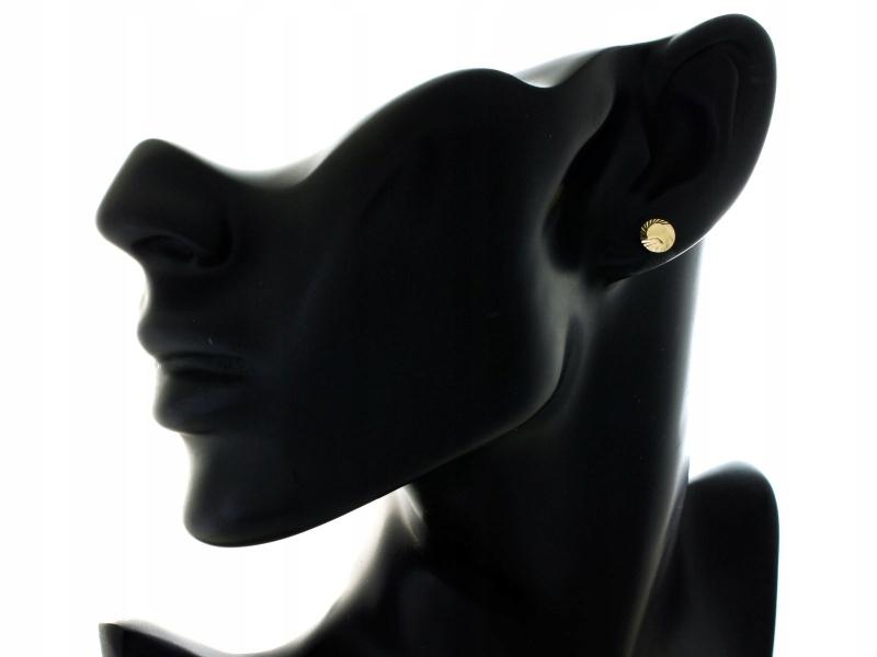 375 gold stud earrings milled pins 0.52g for her 9kt without