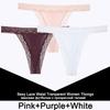 FINETOO 3PCS/Set Sexy S-XL Women Cotton Panties G-string Woman's Underwear Girl Lace Female Lingerie T-Back Lady Thong Intimates