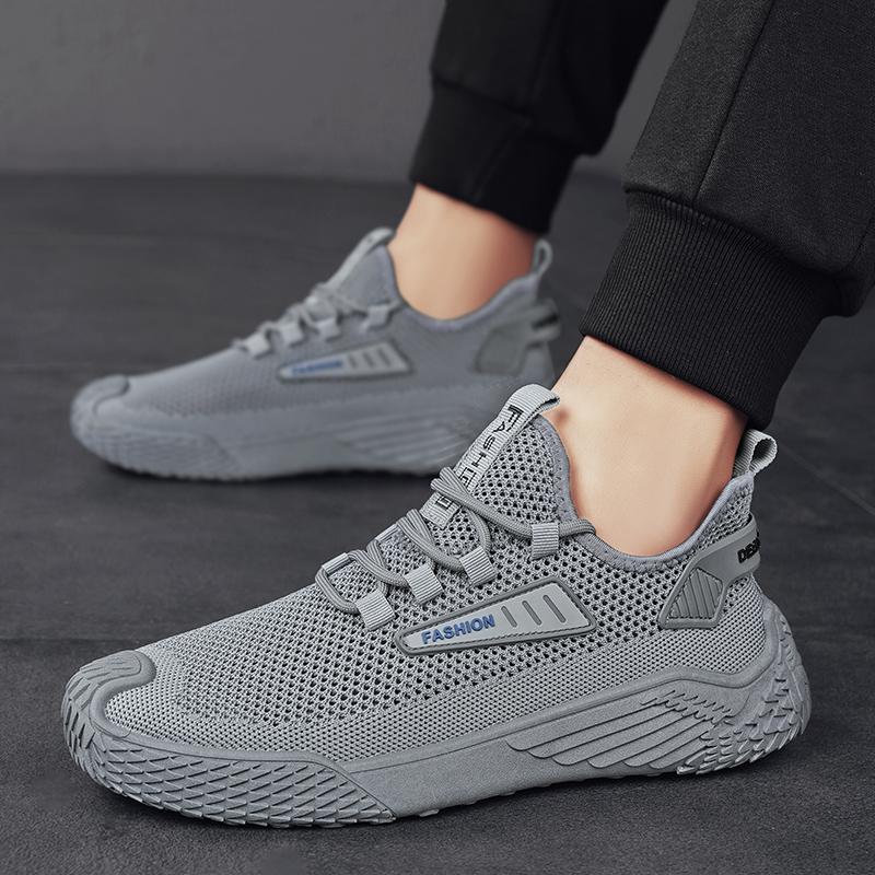 2024 летние спортивные мужские летающие плетеные универсальные дышащие легкие нескользящие повседневные туфли с мягкой подошвой