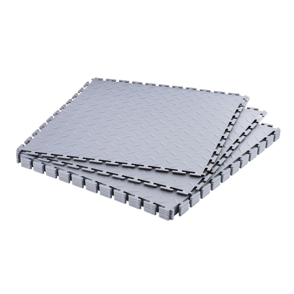 VEVOR Garage Floor Tiles Interlocking, 8 Pack 513 x 513 x 5 mm Interlocking Modular Garage Flooring Tiles