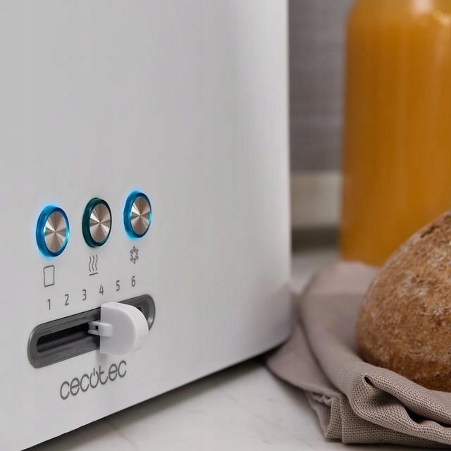 Cecotec Toast&Taste 9000 Double White Electric Toaster for Kitchen