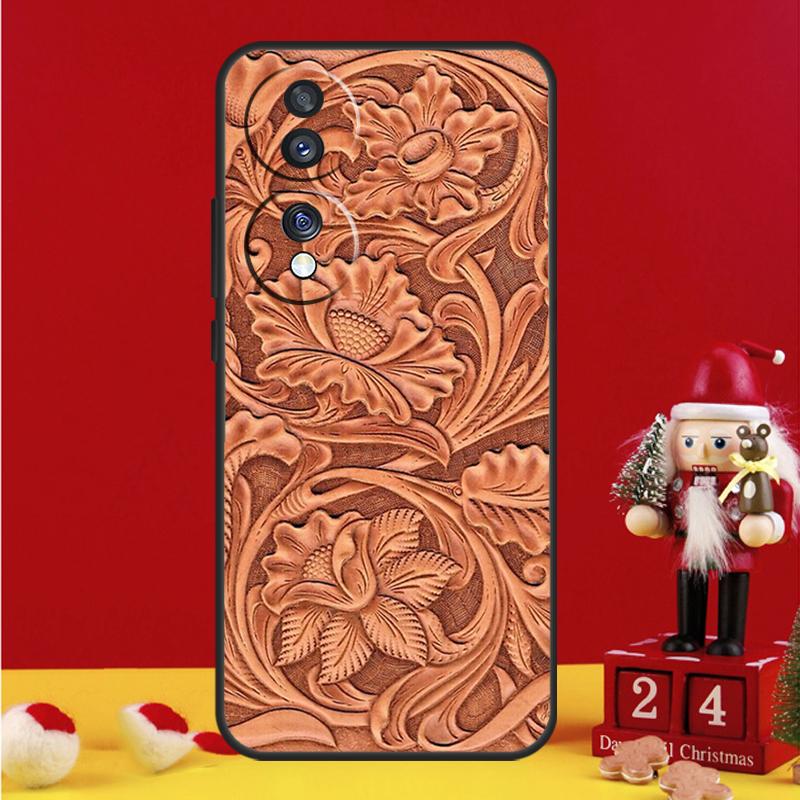 Коричневый Western Case с ручной тиснёной отделкой для Honor Magic 7 6 8 Pro Honor Win X9a X9b X9c X9d X8c X8b 50 70 90 200 400 Lite Чехол