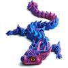3D Printed Dragon Model with Eyes,Flexible Animals Toy Statue,Movable Joints,Home Office Decor,Interesting Toys Fidget Toys Executive Desk Animals Toy