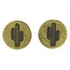 [Q6186] - Gold 'Cactus' Handmade Earrings - 12 Mm