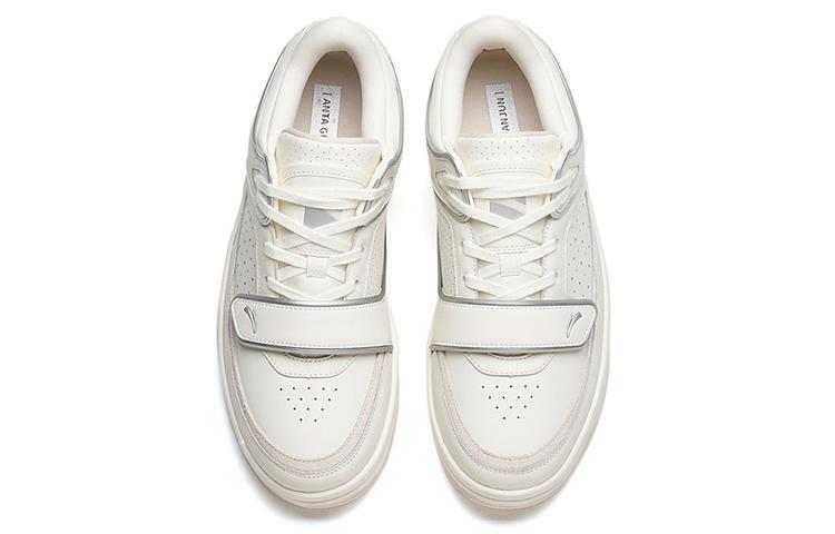 Men's Sneakers Anta Vintage Abrasion Resistant Low top Skateboard Shoes Men's White Silver