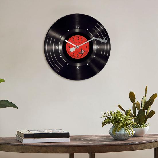 Настенные часы с виниловыми пластинками, высокая точность, тихая работа, питание от батареек, музыкальная комната