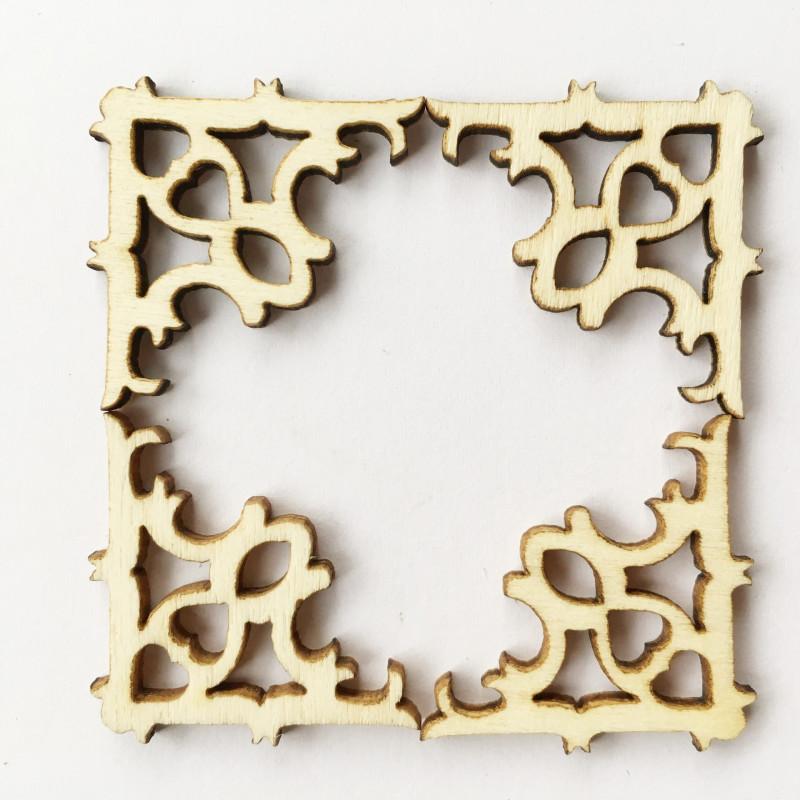 28*28мм Деревянные 50шт Украшение Защита углов книги альбома Уголок книги DIY Поделки Скрапбукинг Деревянные спилы Домашнее украшение Коробка Книга