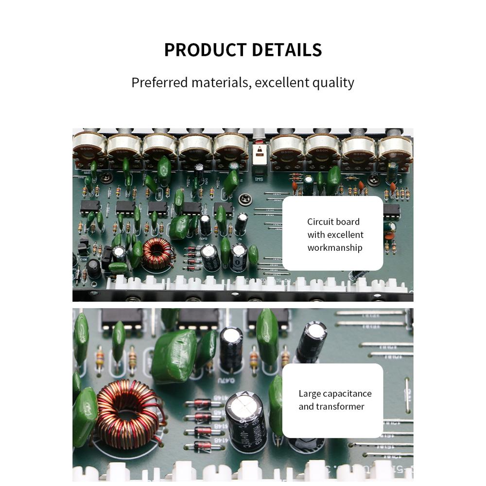 Профессиональный 5-полосный автомобильный эквалайзер Многофункциональный автомобильный аудио эквалайзер Тюнинг Кроссовер Усилитель Параметрический эквалайзер Автомобильный