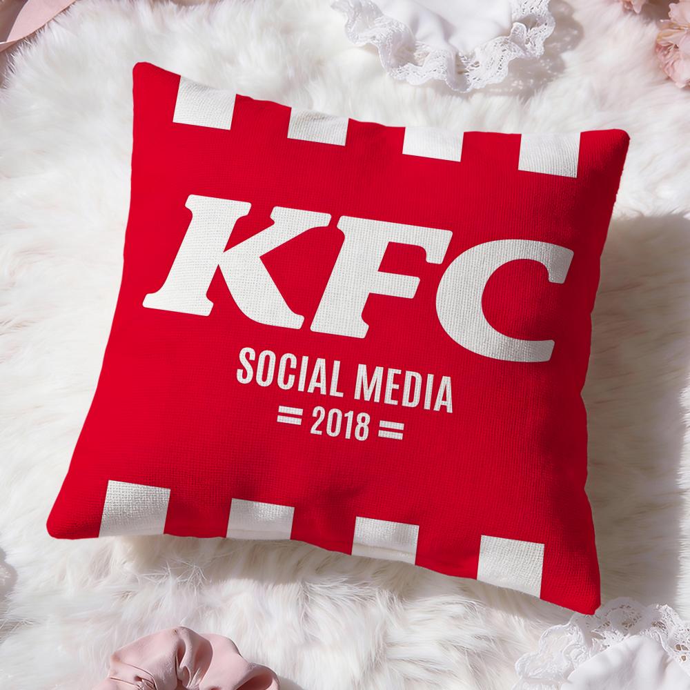 Классический логотип KFC Наволочка Премиум-комфорт Двусторонняя наволочка - Дизайн «Два в одном» для любой комнаты и салона автомобиля