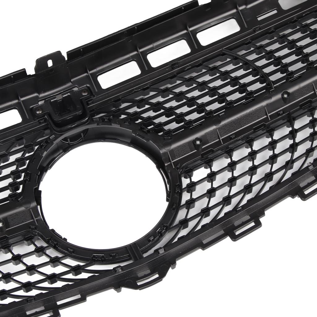 Diamond Style Front Grille Grill Gloss Black Fit for W213 2016‑2019