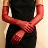Эластичные прозрачные тюлевые перчатки Черные Белые Свадебные перчатки Модные сетчатые перчатки Свадьба Невеста