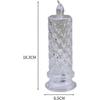 Set of 4 LED Crystal Candle Lights, Flameless LED Candles, Rose Shadow Led Flameless Candle Light, Romantic Flameles Pillar Candles for Christmas Wedd