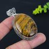 Камень Тигровый глаз Ручная работа Серебро 925 пробы Подарок Ювелирное изделие Подвеска 2,36" G3a61