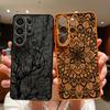 Чехол с ретро-узором «Цветок мандалы» для Samsung S26 Edge S25 FE S24 Plus S23 S22 Ultra A15 A16 A17 A35 A36 A37 A54 A55 A56 A57 5G Магнитная матовая крышка