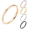 Кольцо на палец Элегантное кольцо с гладкой поверхностью Минималистичный простой стиль Тонкое штабелируемое кольцо