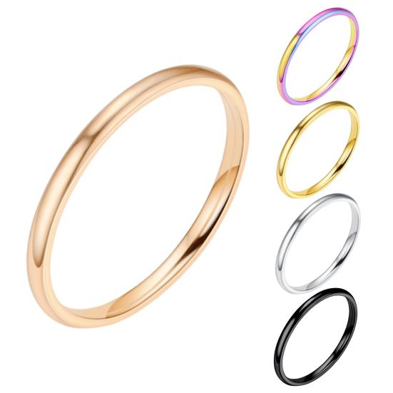 Кольцо на палец Элегантное кольцо с гладкой поверхностью Минималистичный простой стиль Тонкое штабелируемое кольцо