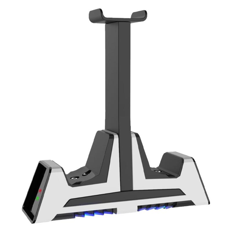 Зарядная станция-док-станция 2 в 1 для игрового контроллера, оснащенная подставкой-держателем для наушников для P5