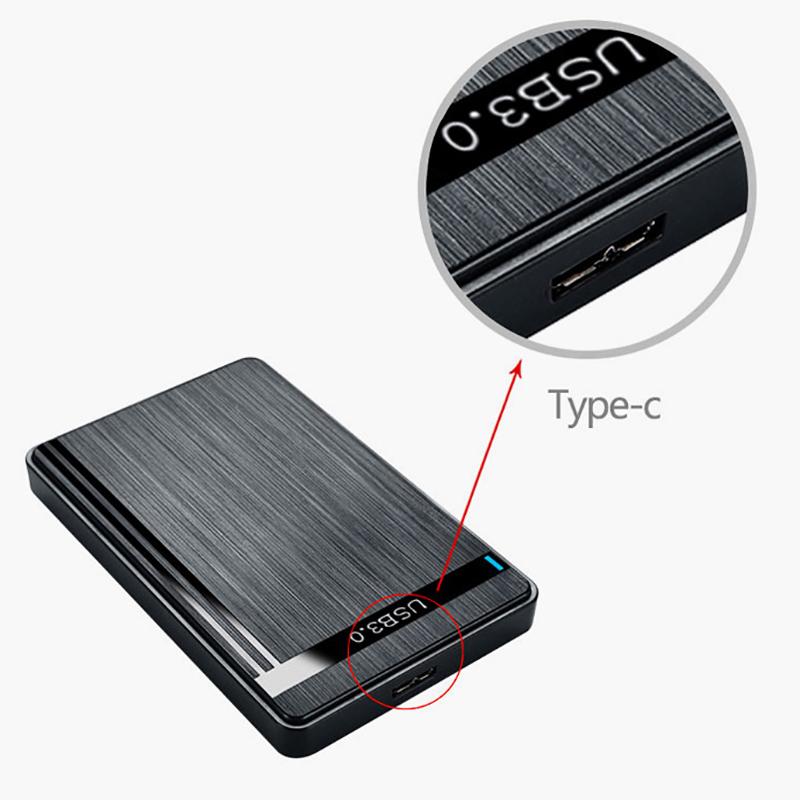 2,5-дюймовый SSD HDD SATA Без драйверов Микро Тип-C USB 3.0 Внешний мобильный жесткий диск Корпус Устройство хранения Эффективный Офис Игра