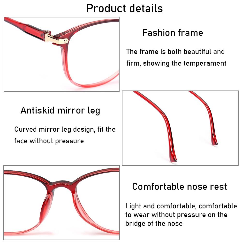 Модные очки для чтения высокой четкости Классические Унисекс Сверхлегкая ПК оправа Очки для пресбиопии Уход за зрением Сила +1.00~+4.00