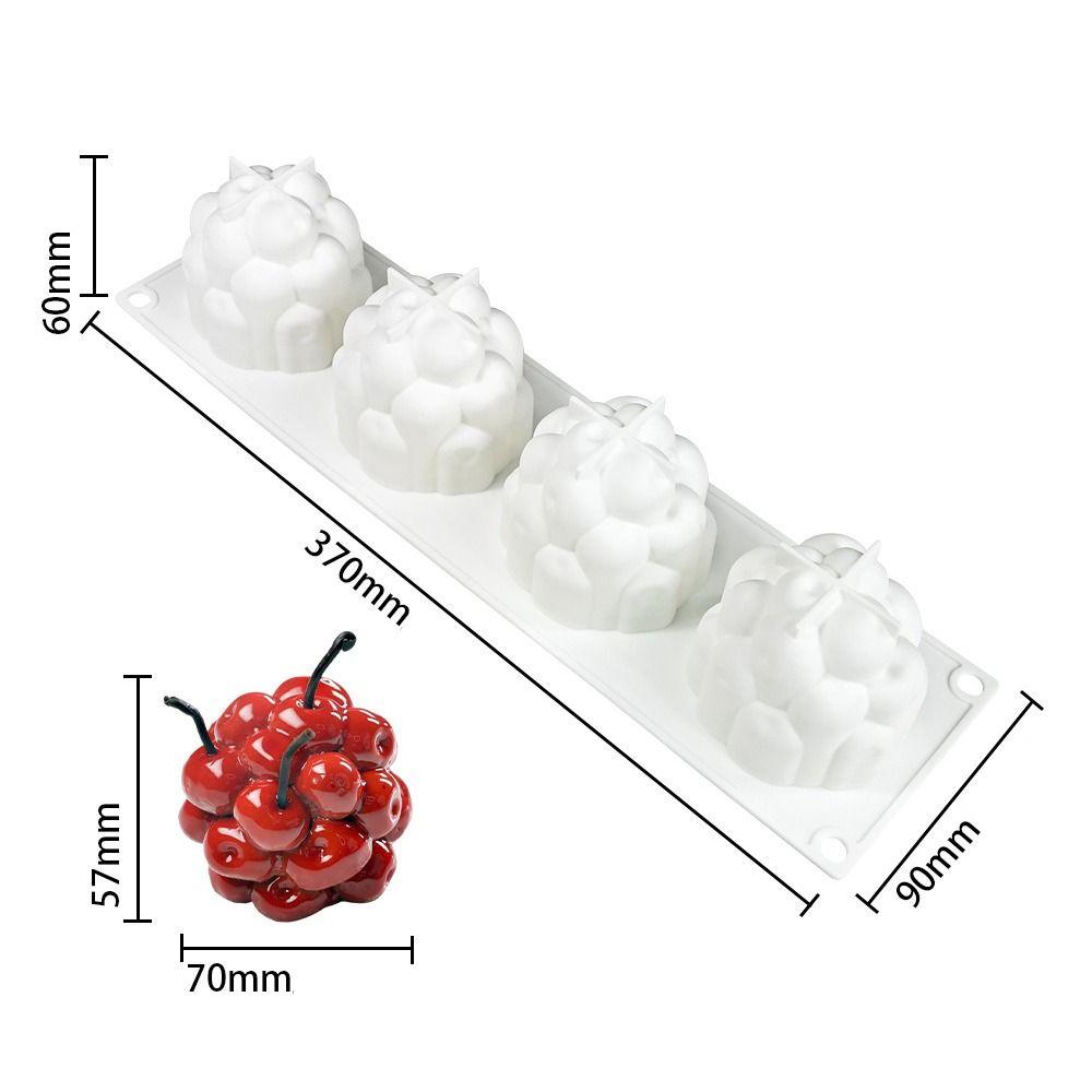 Food Grade Silicone Fruit Shaped Dessert Mold 4 Cavity Chocolate Mold Premium Baking Mold Dessert