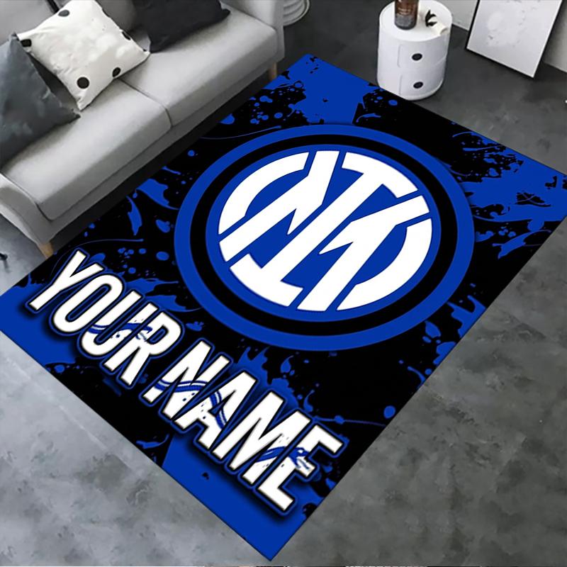 Custom Name Inter Milan Carpet Rug for Living Room Bedroom Home Sofa Decoration,Kids play Non-slip Floor Mat