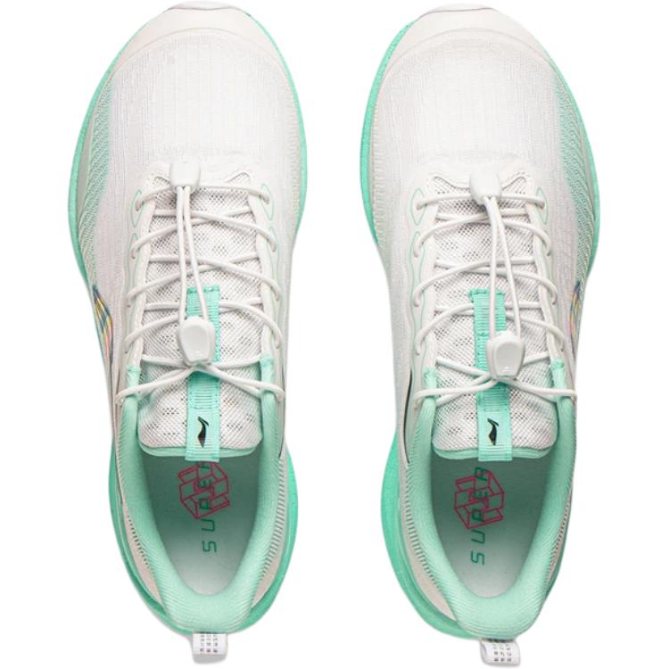 Li Ning YOUNG Низкие беговые кроссовки Бело-зеленые для подростков YKFV092-1